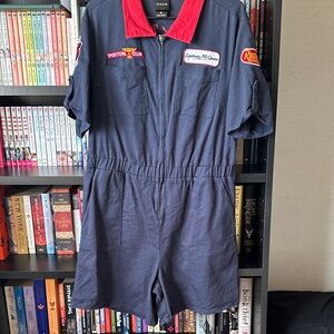 DISNEY PIXAR CARS Navy Blue Jumpsuit with Red Collar